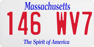 MA license plate 146WV7