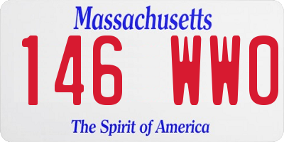 MA license plate 146WW0