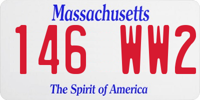 MA license plate 146WW2