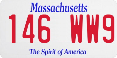 MA license plate 146WW9