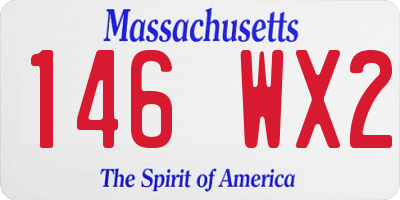 MA license plate 146WX2