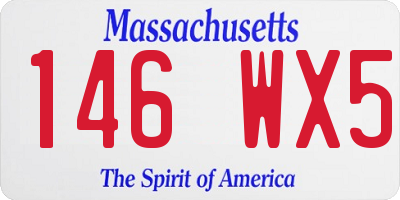 MA license plate 146WX5