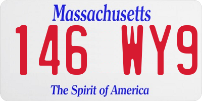 MA license plate 146WY9
