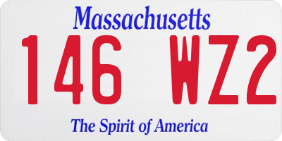 MA license plate 146WZ2