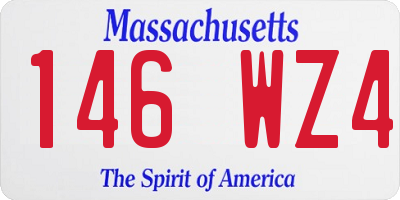 MA license plate 146WZ4
