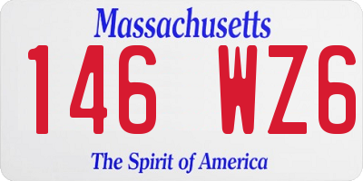 MA license plate 146WZ6