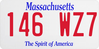 MA license plate 146WZ7