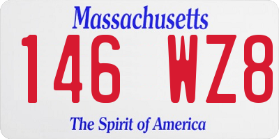 MA license plate 146WZ8