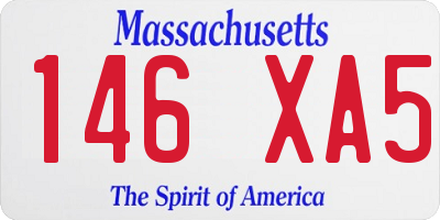 MA license plate 146XA5