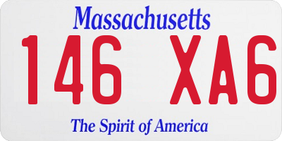 MA license plate 146XA6