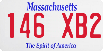 MA license plate 146XB2