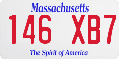 MA license plate 146XB7