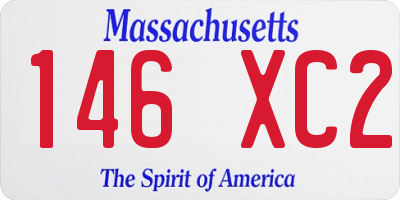 MA license plate 146XC2