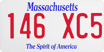 MA license plate 146XC5