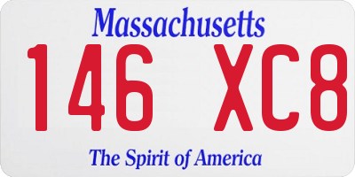 MA license plate 146XC8