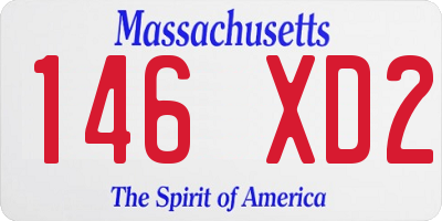 MA license plate 146XD2