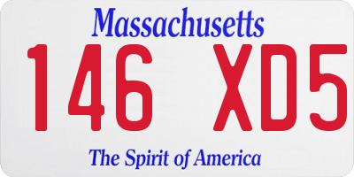 MA license plate 146XD5