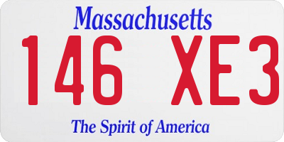 MA license plate 146XE3