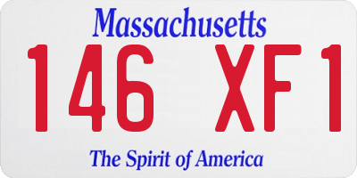 MA license plate 146XF1