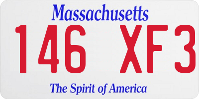 MA license plate 146XF3