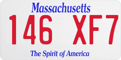 MA license plate 146XF7
