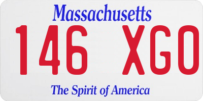 MA license plate 146XG0