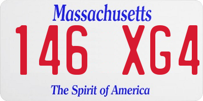 MA license plate 146XG4