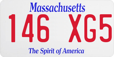 MA license plate 146XG5