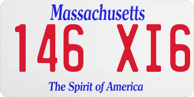 MA license plate 146XI6