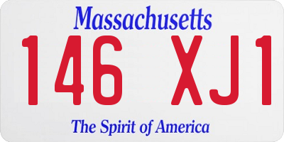MA license plate 146XJ1