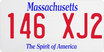 MA license plate 146XJ2