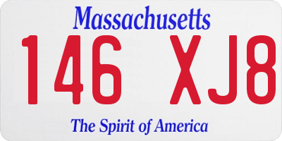 MA license plate 146XJ8