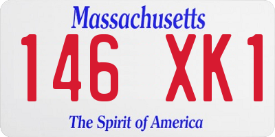 MA license plate 146XK1