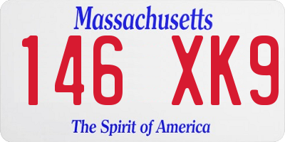 MA license plate 146XK9