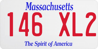 MA license plate 146XL2