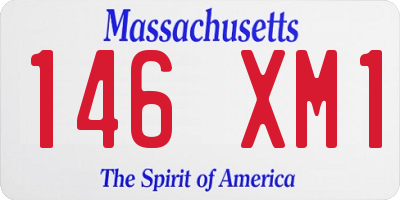 MA license plate 146XM1