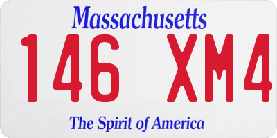 MA license plate 146XM4