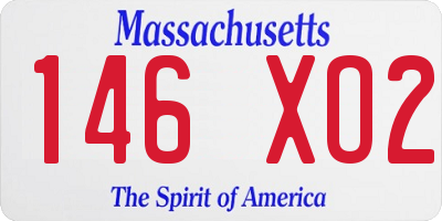 MA license plate 146XO2
