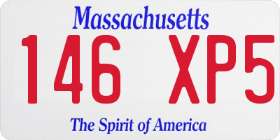 MA license plate 146XP5