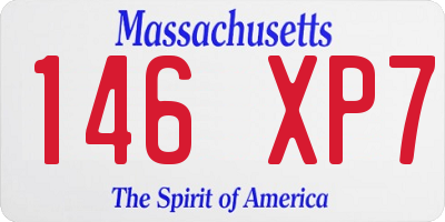 MA license plate 146XP7