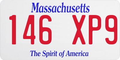 MA license plate 146XP9