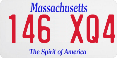 MA license plate 146XQ4