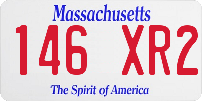 MA license plate 146XR2