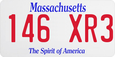 MA license plate 146XR3