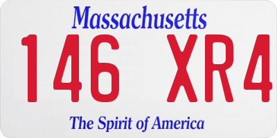 MA license plate 146XR4