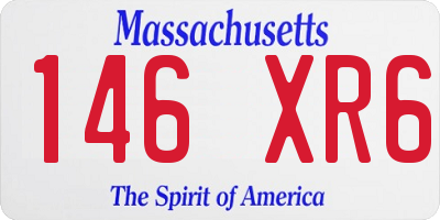 MA license plate 146XR6