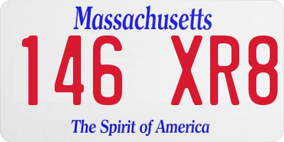 MA license plate 146XR8