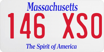 MA license plate 146XS0