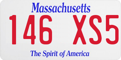MA license plate 146XS5