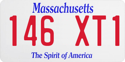 MA license plate 146XT1